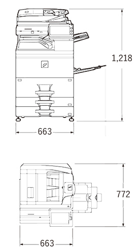 SHARPモノクロ複合機